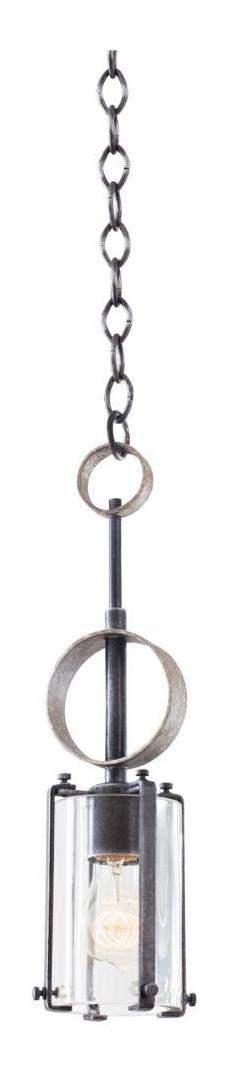 Vintage Iron Irvine 1-Light Bowl Pendant - Industrial Farmhouse Ceiling Light Fixture for Kitchen Island, Dining Room, or Entryway Lighting