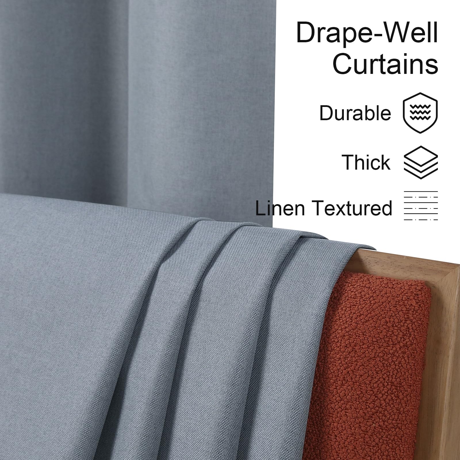 24 Inch Blackout Tier Curtains for Small Windows - Short Kitchen, Cabinet, Basement & RV Curtains with Rod Pocket - 2 Panels, 30 Inches Wide, Grey - Perfect for Privacy & Light Control in Compact Spaces