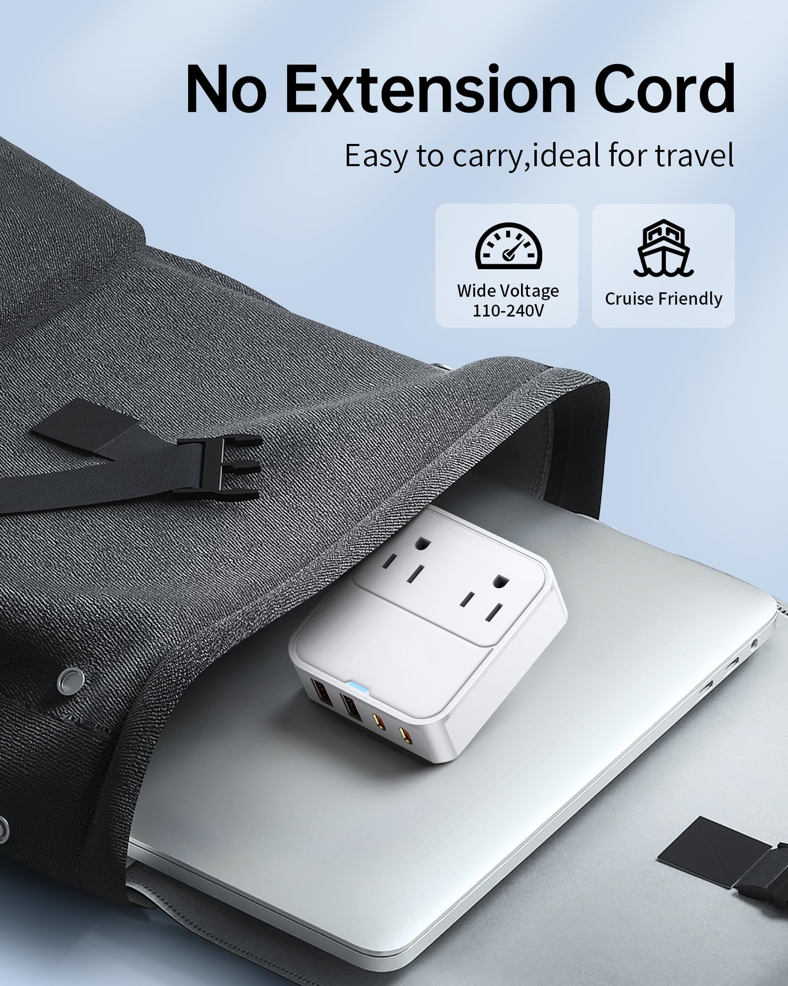 VPSUN 20W USB C Fast Charger Block with 2 Outlet Ports - Dual USB Wall Charger Plug for iPhone 15/14/13, Samsung Galaxy, iPad - Compact Power Adapter for Home, Travel, Office & School Use