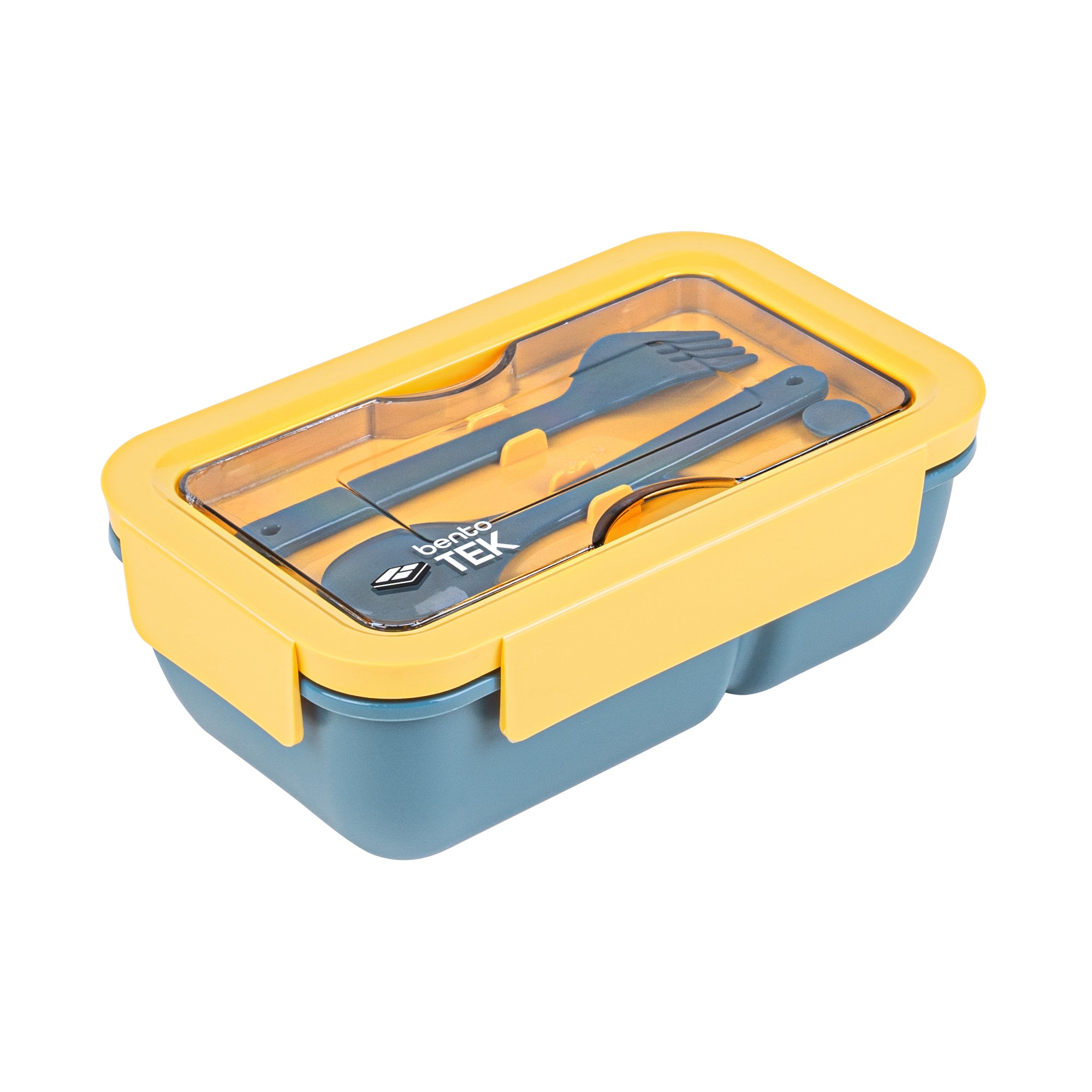 Bento Tek 29 oz BPA Free Lunch Box - Microwave Safe, Leak Proof, Includes Fork & Spoon (7.75