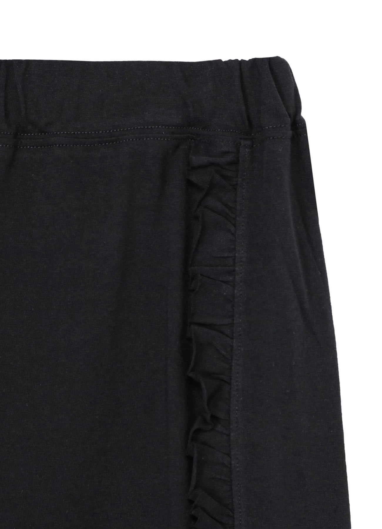 Soft Cotton Jersey 4/5 Length Pants with Frill Detail - Women's Casual Lounge Pants for Home, Yoga & Everyday Comfort