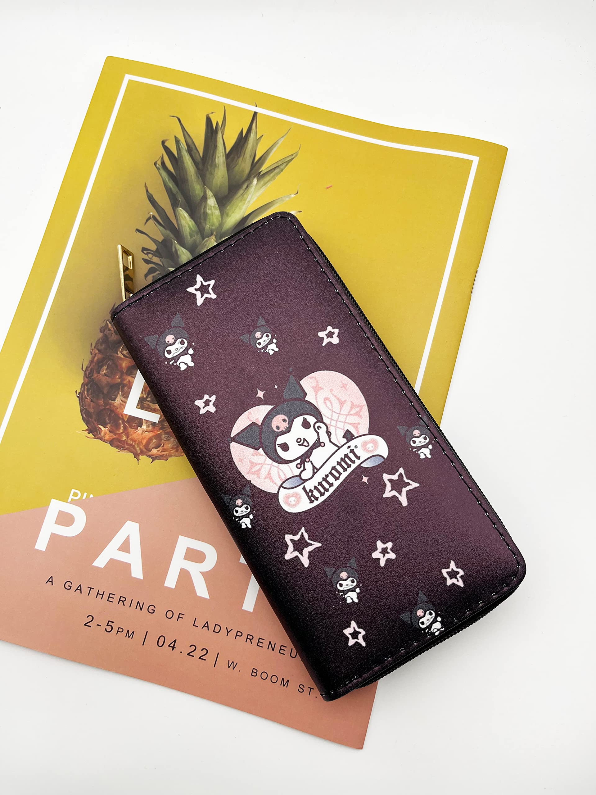 Kawaii Kumi PU Leather Wallet Purse for Women - Stylish Zipper Coin Pouch & Credit Card Holder - Perfect for Everyday Use, Travel, and Gift Giving