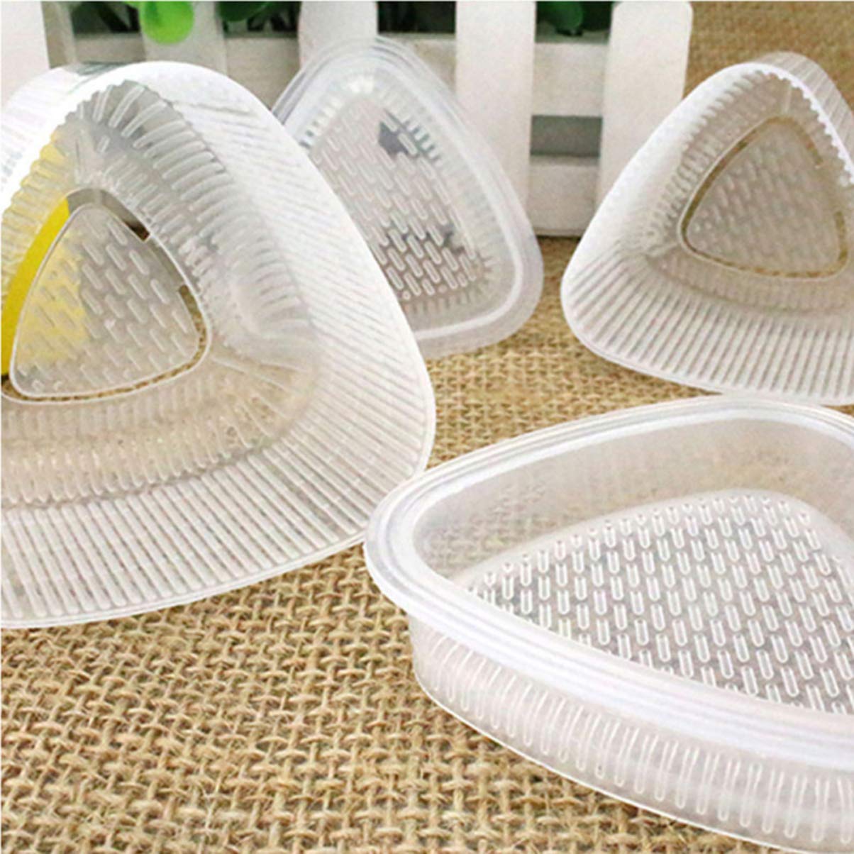Hemoton 6-Piece Sushi Mold Set - DIY Rice Ball Shaper, Onigiri Maker, Triangle Sushi Press for Kids - Perfect for Bento Boxes, School Lunches & Home Cooking
