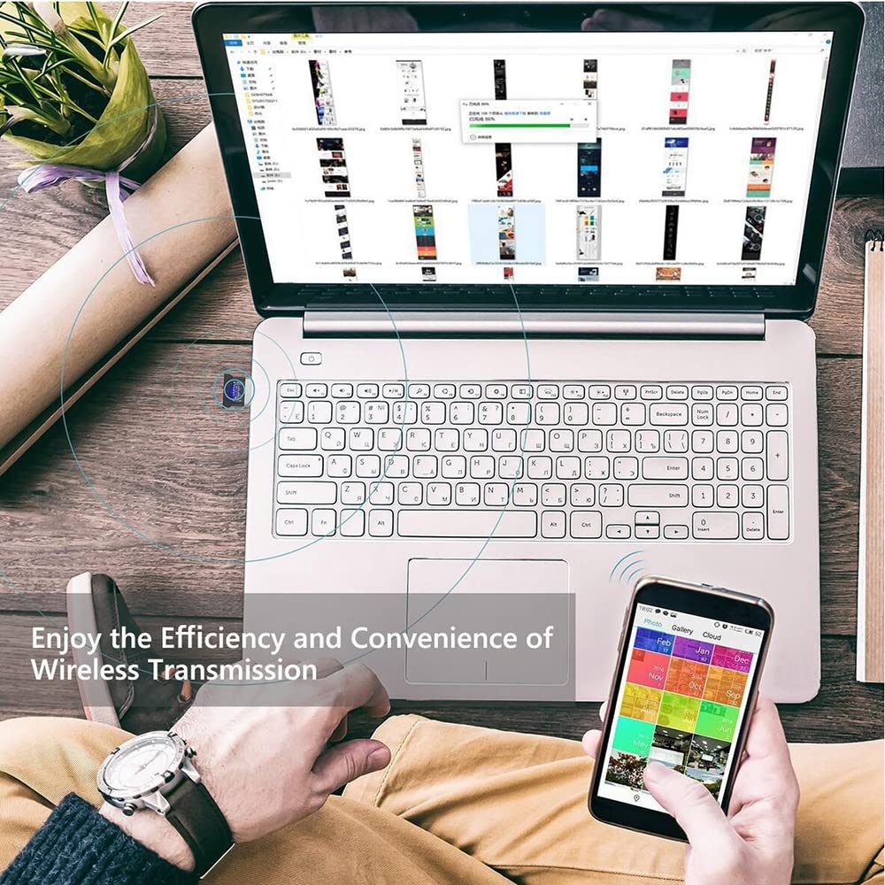 Warmstor Bluetooth 5.1 USB Adapter for PC - Wireless Dongle Receiver Compatible with Windows 11/10/8.1/8/7 - Connect Bluetooth Headsets, Speakers, Keyboard, Mouse, Printer to Desktop & Laptop - Perfect for Home Office, Gaming, and Remote Work
