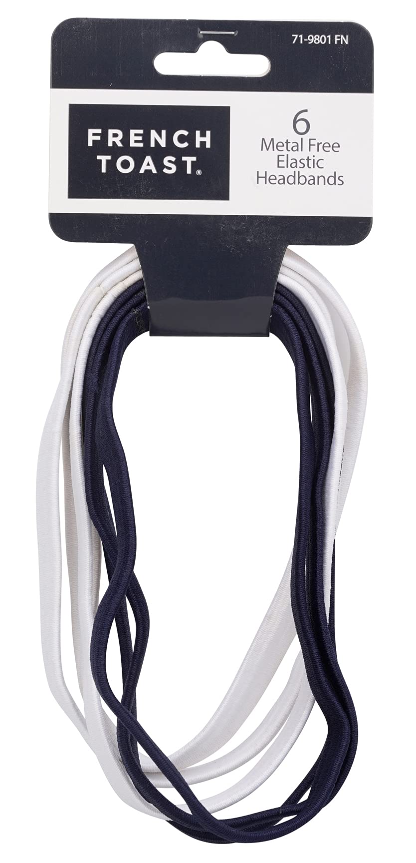 French Toast Kid's School Uniform Hair Accessories Set - Navy Blue & White Headbands & Hair Clips - Perfect for School Days, Picture Day & Special Occasions