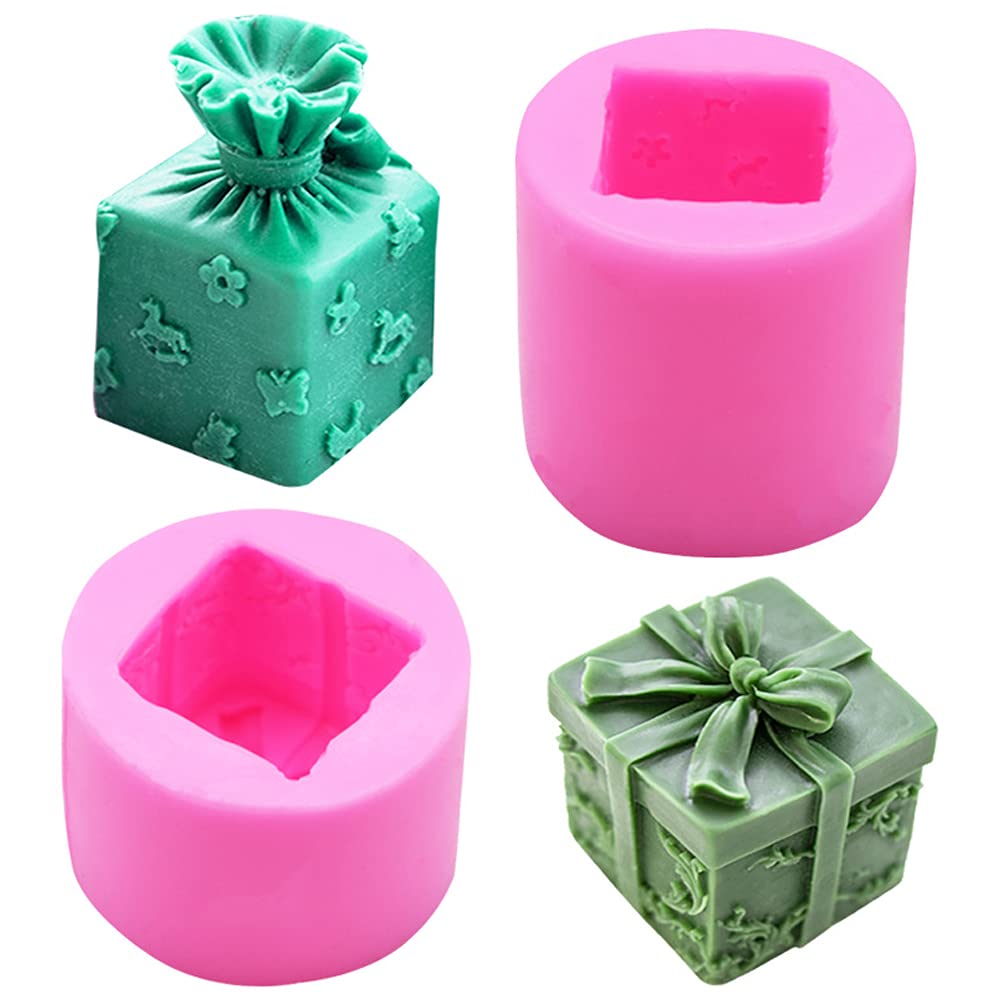 Christmas Silicone Mold Set - DIY Candle Making, Resin Pillar, Aromatherapy Wax, Soap & Clay Crafts Kit for Holiday Decorations, Gifts and Home Fragrance