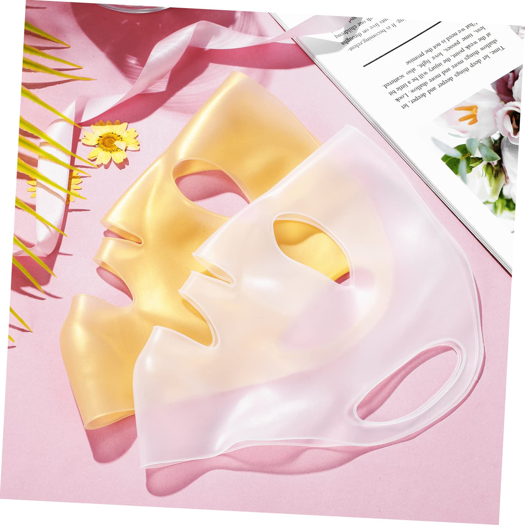 Baluue Reusable Silicone Sheet Mask Cover - 3D Face Mask Applicator for Moisturizing & Beauty - Women's Skincare Accessory (Perfect for Spa, Skincare Routine & At-Home Facial Treatments)