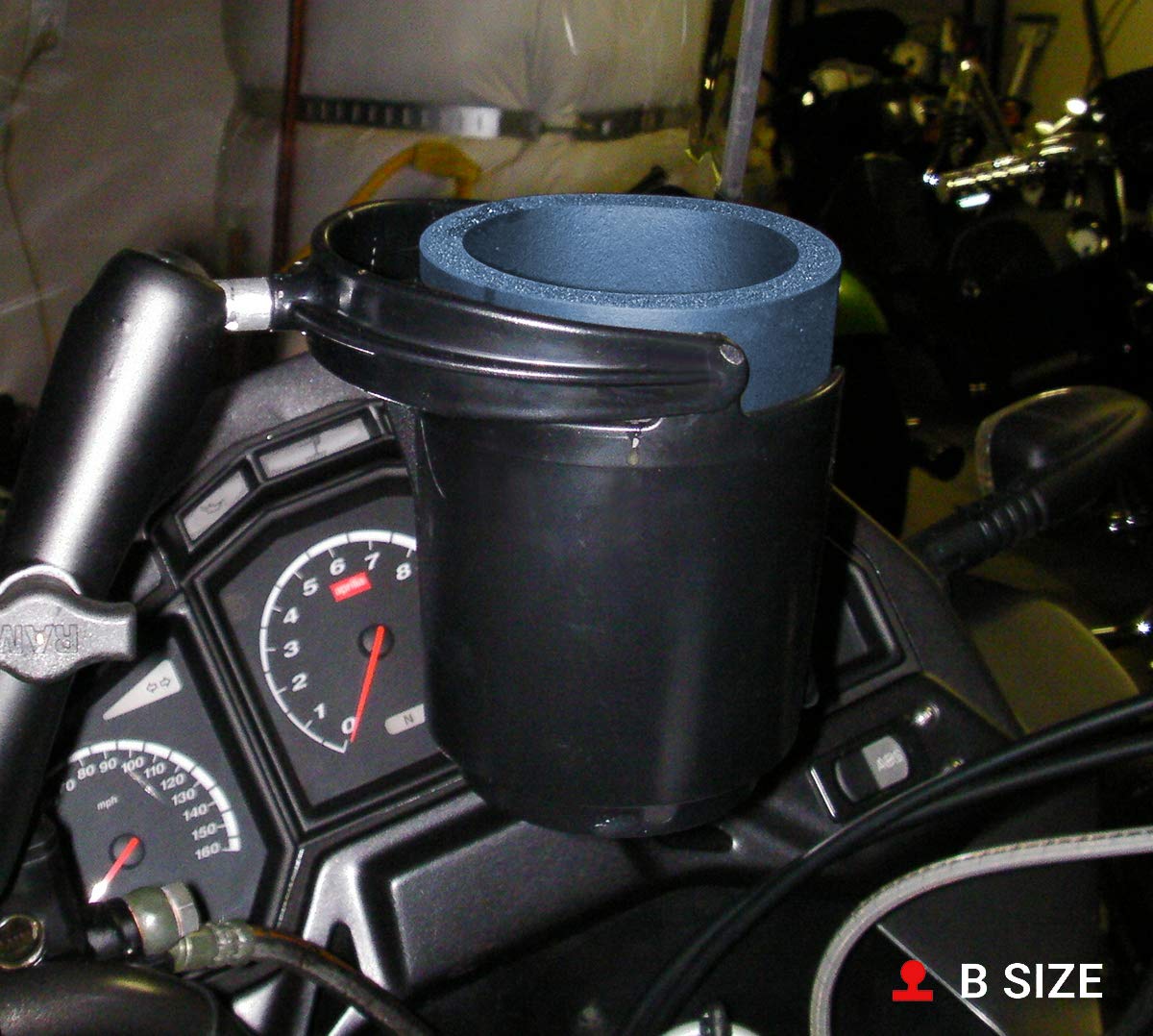 RAM Mounts RAM-B-132BU 16oz Level Cup Drink Holder with B Size 1 Ball - Perfect for Car, Boat, and Outdoor Adventures