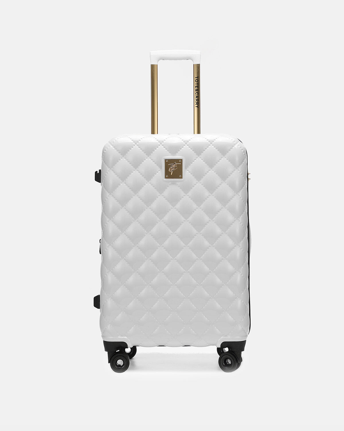 Premium White Diamond 3-Piece Luggage Set with Spinner Wheels - Lightweight Hardshell Suitcase for Travel, Vacation & Business Trips