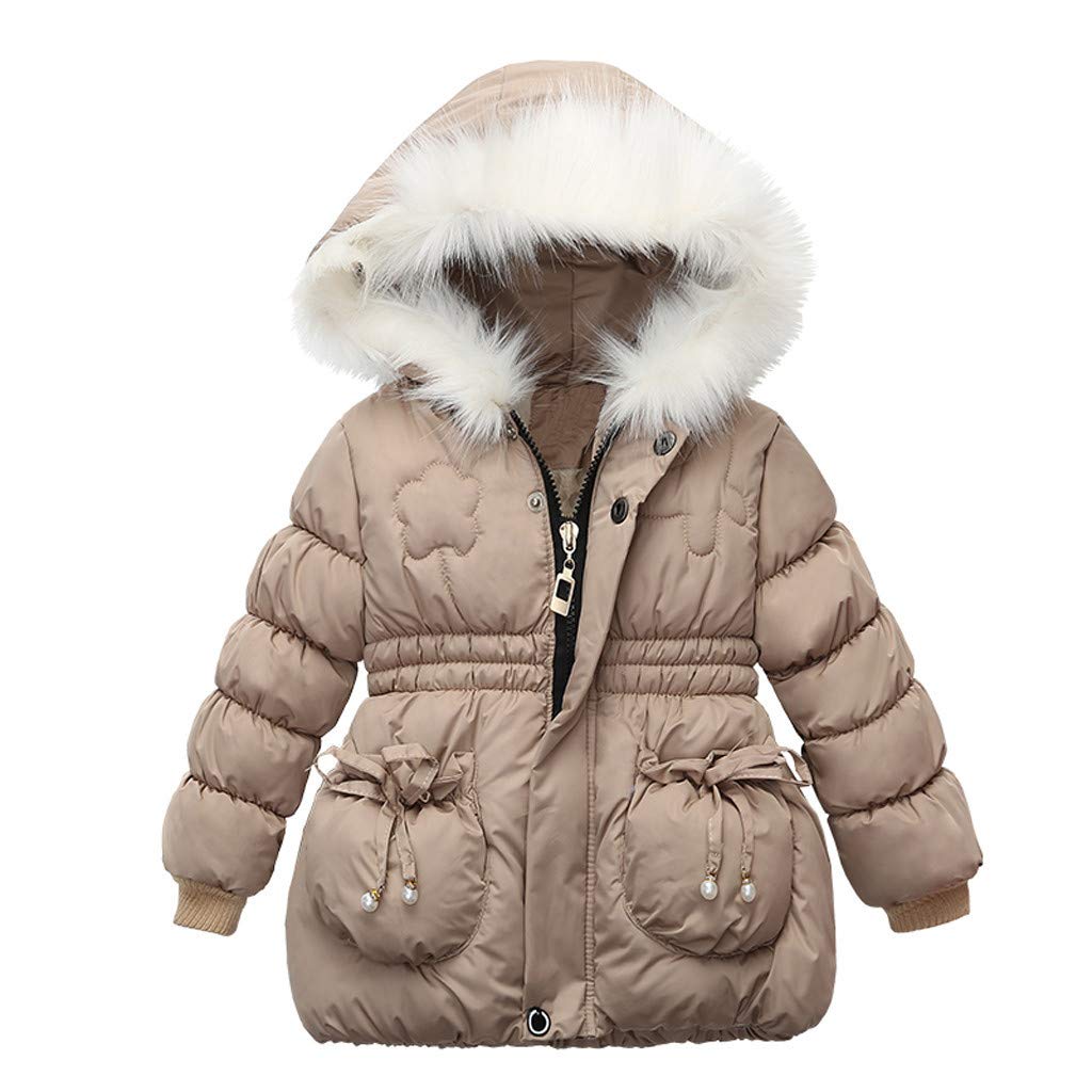 Digood Kids Winter Coats for Girls - Thick Warm Snow Jacket with Hood & Zip Closure | Baby Snow Wear Outerwear for Cold Weather | Perfect for Snow Play, School & Outdoor Activities