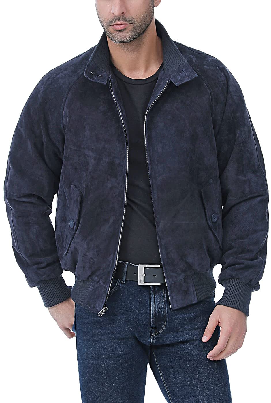**Men's WWII Leather Bomber Jacket – Vintage Aviator Jacket for Men | Genuine Leather Flight Jacket | Big & Tall Sizes Available | Perfect for Halloween, Cosplay & Retro Fashion**