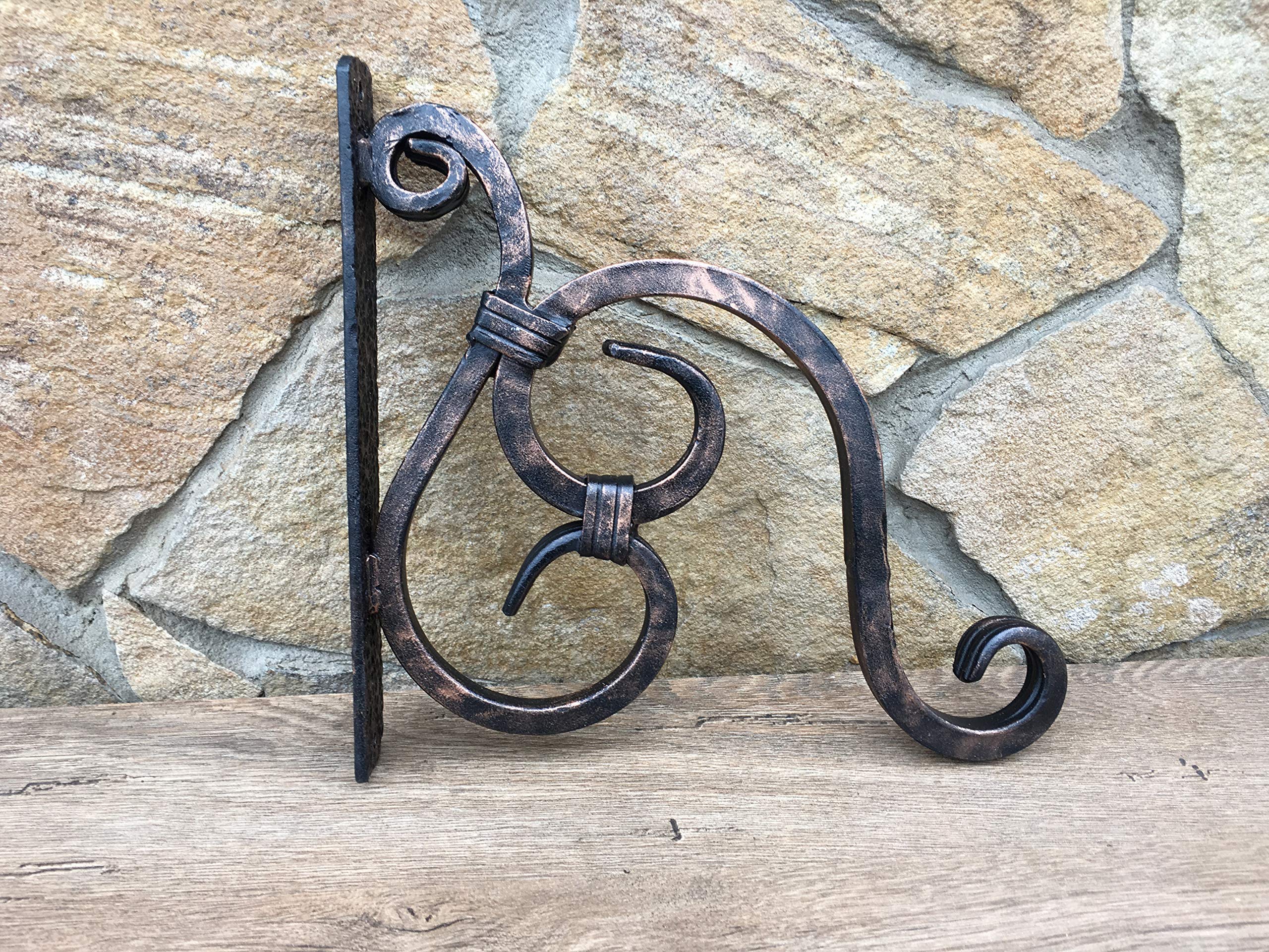 Rustic Iron Plant Hook - Elegant Anniversary Gift for Her - Wall Mounted Plant Hanger for Indoor/Outdoor Flower Pots - Perfect for Home Decor, Garden, Balcony & Patio