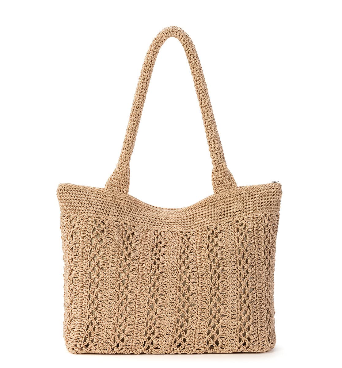 The Sak Crafted Classics Tote Bag - Hand Crocheted Women's Purse for Everyday Use, Travel & Beach | Stylish Carryall Shoulder Bag with Comfortable Straps | Perfect for Work, Shopping and Weekend Getaways