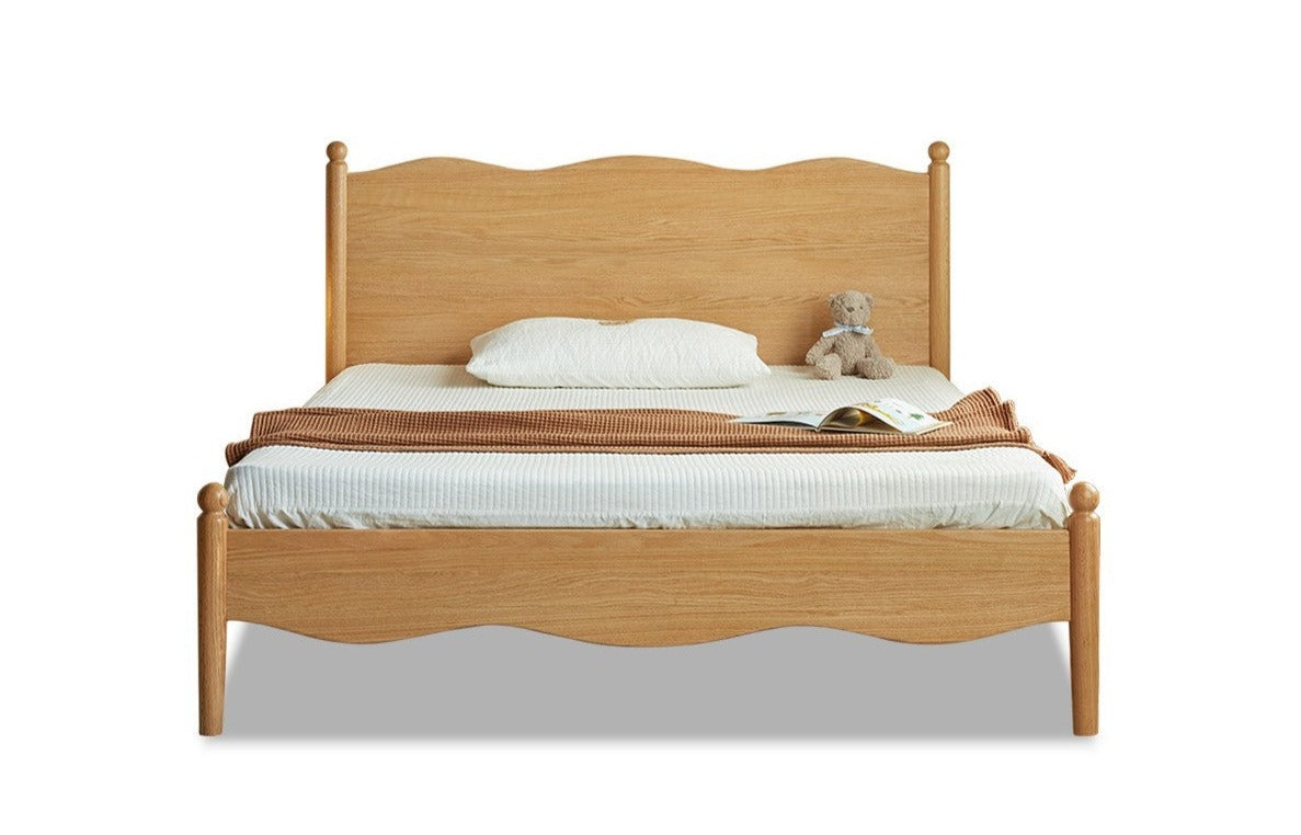 Solid Oak & Beech Wood Children's Bed - Princess Style for Girls & Classic Design for Boys | Durable Kids Bedroom Furniture for Playtime & Sweet Dreams