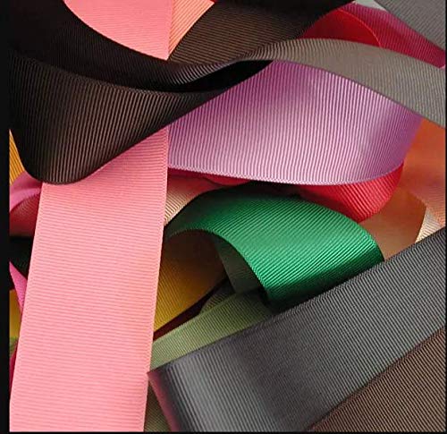 Premium 5/8 Inch Red Grosgrain Ribbon - 50 Yards Bulk Roll for Gift Wrapping, DIY Crafts, Hair Bows & Party Decorations