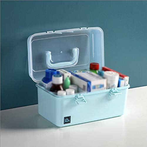 Portable Medicine Storage Box for Home, Dorm & Travel - Large Size First Aid Organizer for Family, Students & Emergency Kits | Compact Medical Box for Daily Use & Outdoor Activities