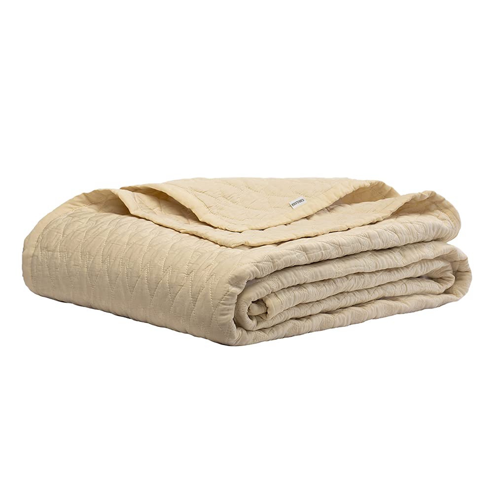 Cariloha Diamond Stitch Bamboo-Viscose Quilt - Ultra Soft Queen Size Blanket (68