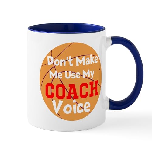 White/Navy Inside - Dont Make Me Use My Coach Voice Mugs