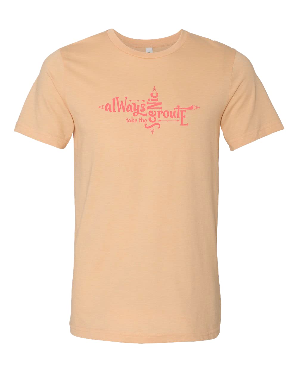 Always Take the Scenic Route T-Shirt - Trendy Camping & Hiking Tee for Nature Lovers - Perfect for Outdoor Adventures, Mountain Trips & Casual Wear