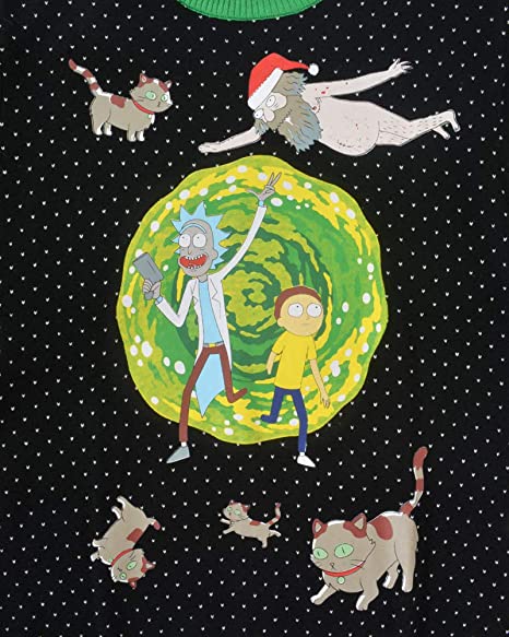 Rick & Morty Portal Jumper Ugly Christmas Sweater 3XL - Fun Holiday Party Outfit & Geeky Gift for Fans