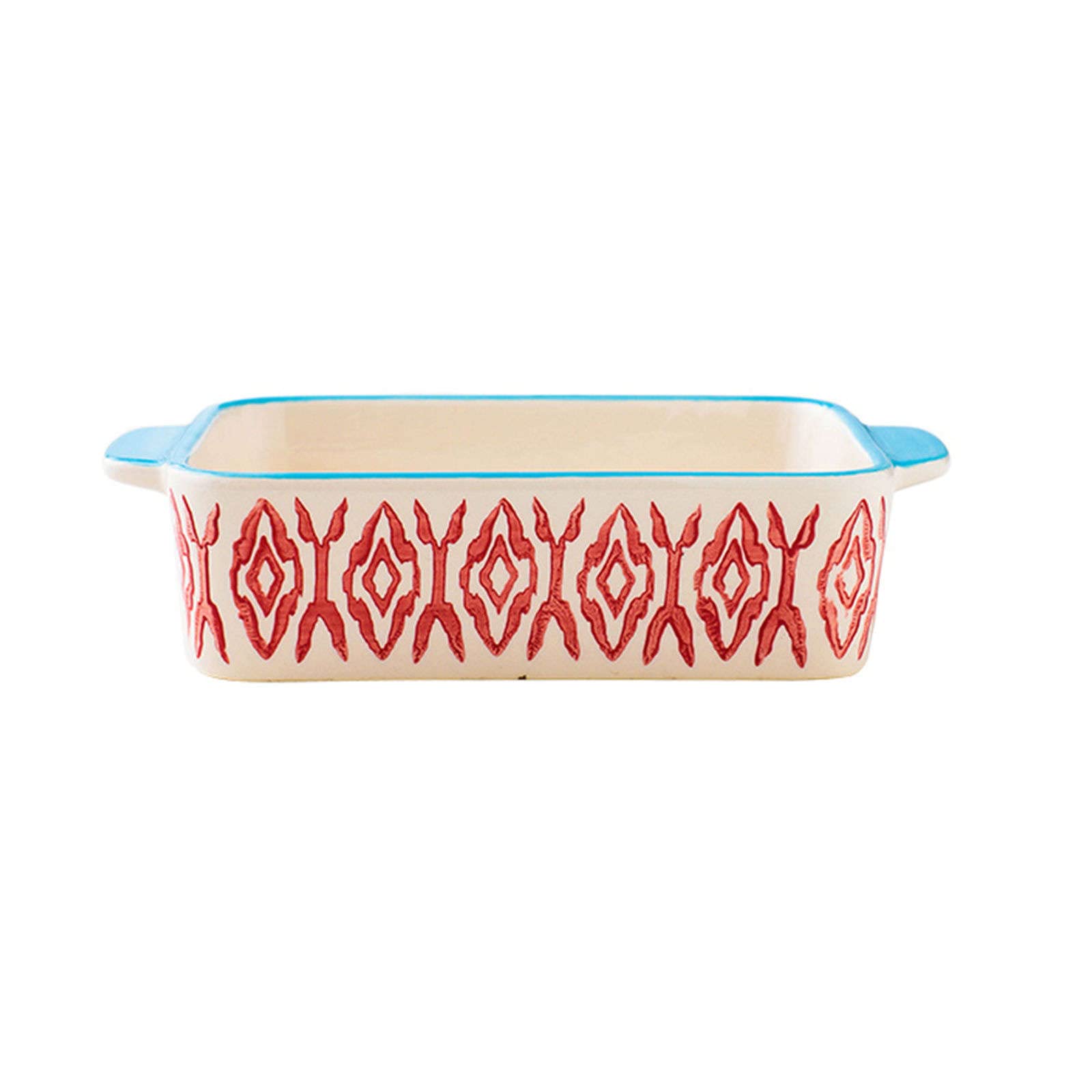 Haifle Deep Ceramic Lasagne Dish - 8.3x4.9x2 Inch Rectangular Porcelain Casserole Baking Pan for Oven, Microwave & Freezer | Perfect for Lasagna, Casseroles, Roasts & Meal Prep