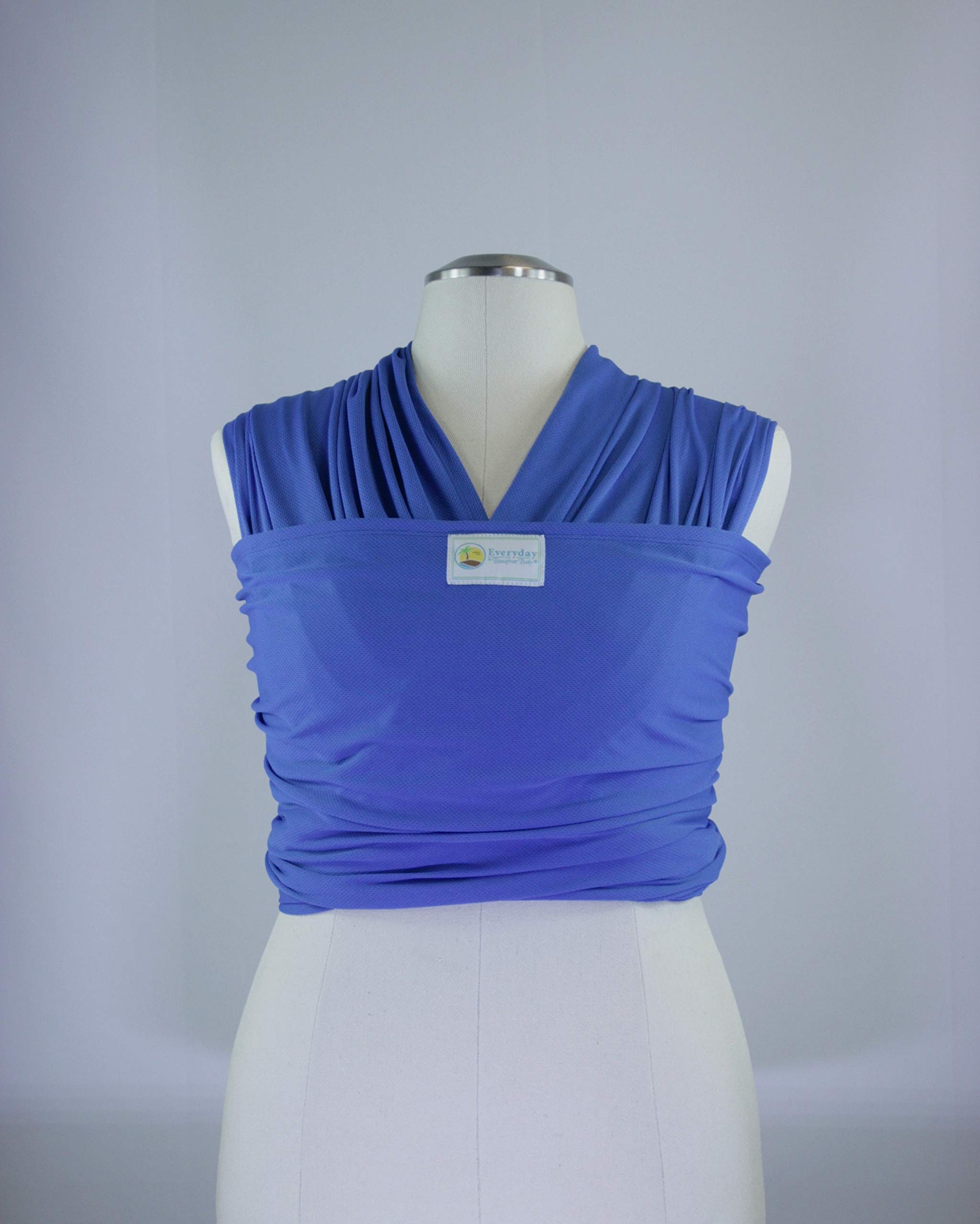 Beachfront Baby Everyday Wrap Baby Carrier - Marina Blue, One Size, Made with Repreve Recycled Water Bottles, Water-Friendly & Moisture-Wicking - Perfect for Newborns, Infants & Toddlers, Ideal for Hiking, Shopping & Daily Errands