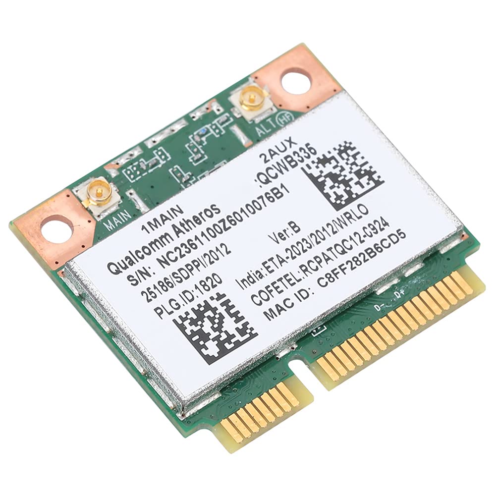 Shanrya Bluetooth Network Card for Qualcomm Atheros AR9565 QCWB335 - Wireless WiFi Adapter for PC, Laptop - Perfect for Gaming, Streaming & Remote Work