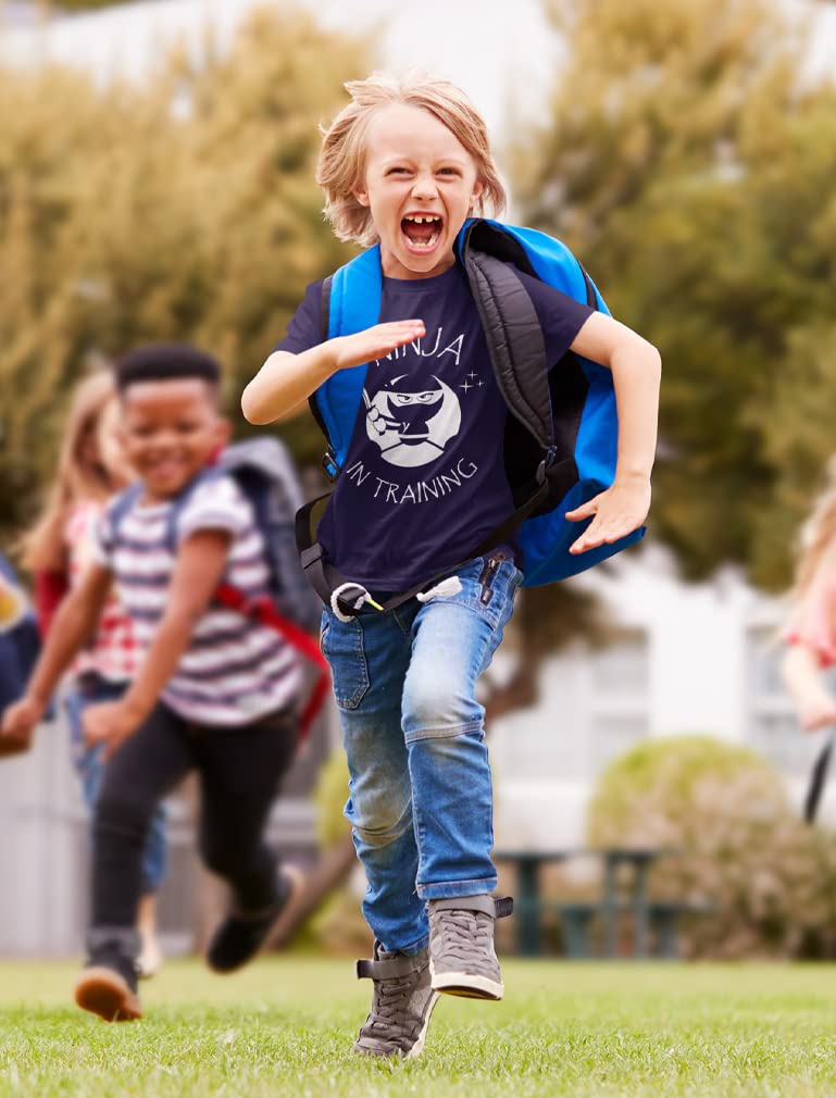 Ninja Training T-Shirt for Kids - Cool Ninja Warrior Graphic Tee for Boys & Girls - Fun Toddler & Children's Novelty Gift - Perfect for Birthday Parties, Halloween Costumes & Everyday Play