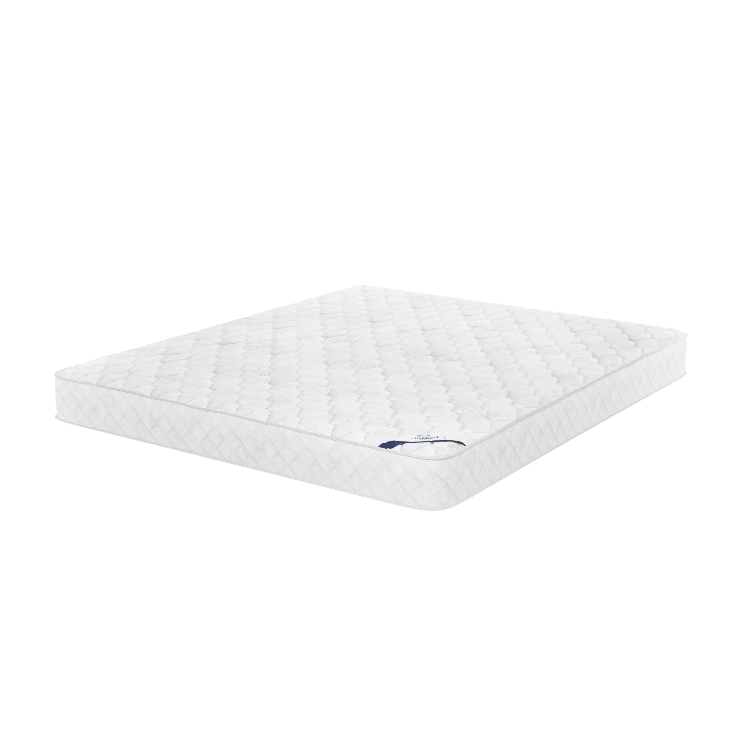 Furinno Nightland 8-Inch Pocket Coil Mattress - California King Size (NL-CK04) - Medium Firm Support - Cooling White Mattress for Back Pain Relief - Perfect for Master Bedroom, Guest Room & RV Use