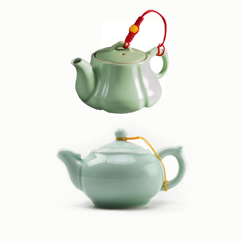 8-Piece Hand-Woven Teapot Rope Set - Traditional Kung Fu Tea Ceremony Accessories with Porcelain Beads - Ceramic Teapot & Cup Cover Ropes for Chinese Tea Culture Enthusiasts (Perfect for Gongfu Tea Ceremonies, Tea Parties & Home Decor)
