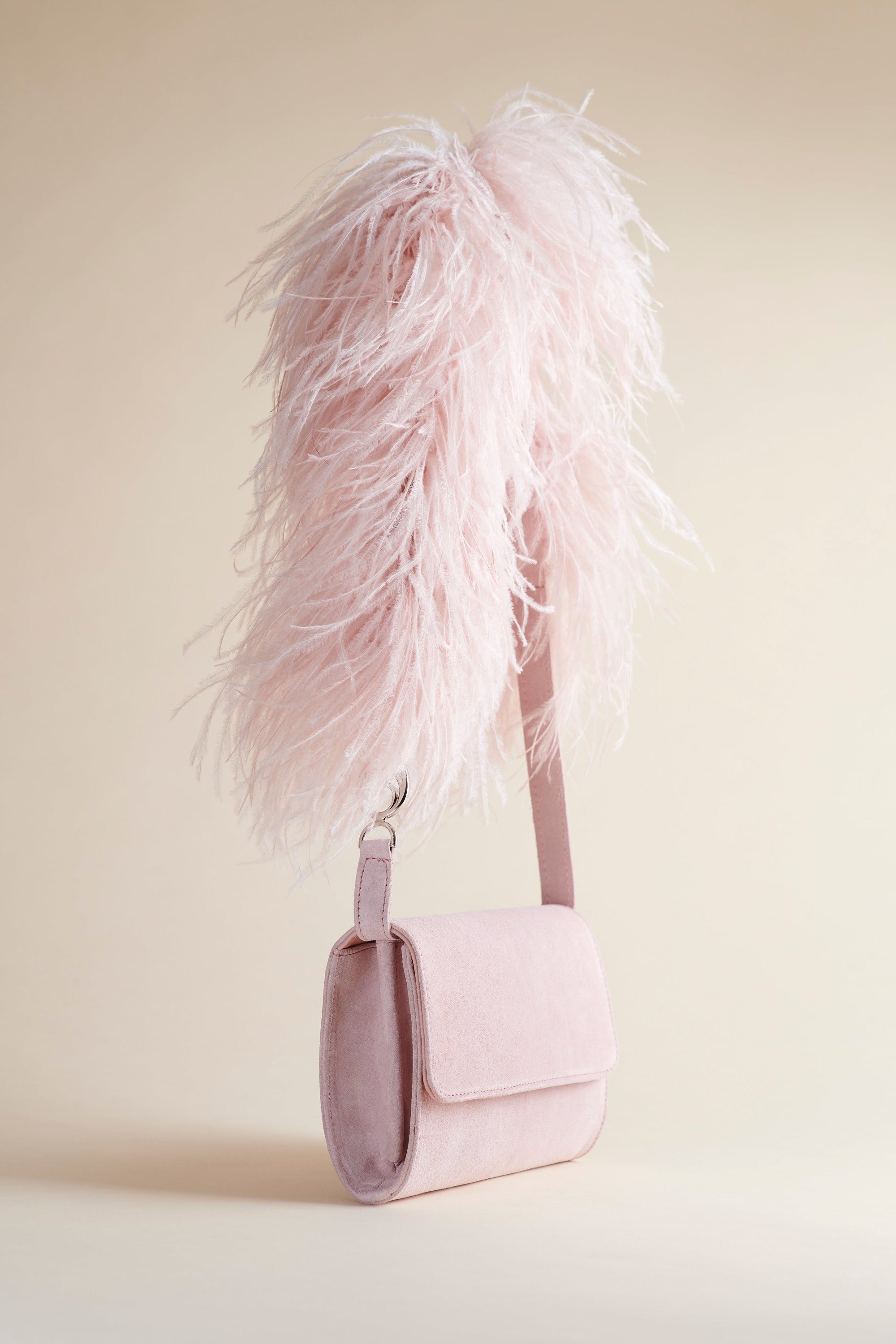 Lijadu Women's Crossbody Bag in Candy Floss Suede - Stylish Shoulder Purse for Everyday Use, Work & Travel