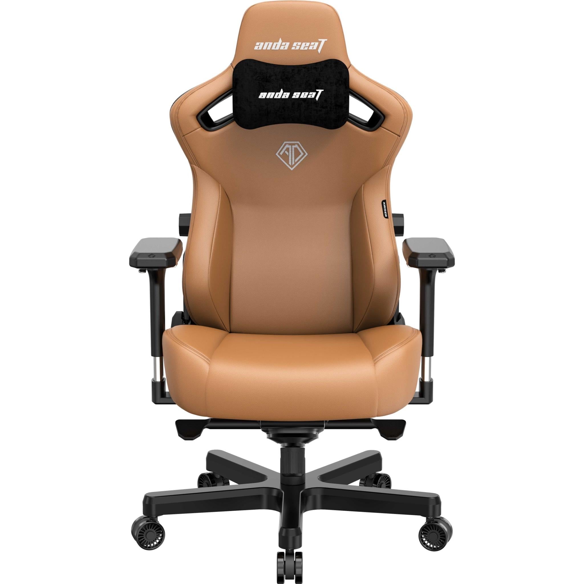 Anda Seat Kaiser 3 Series Premium Ergonomic Gaming Chair - Large Size, Brown Leather - Perfect for PC Gaming, Office Work & Home Theater Comfort