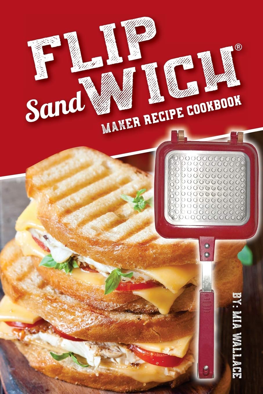 Flip Sandwich Maker & Panini Press Grill - Non-Stick Copper Stovetop Grill with Recipe Cookbook | Perfect for Breakfast Paninis, Grilled Cheese & Quick Meals at Home