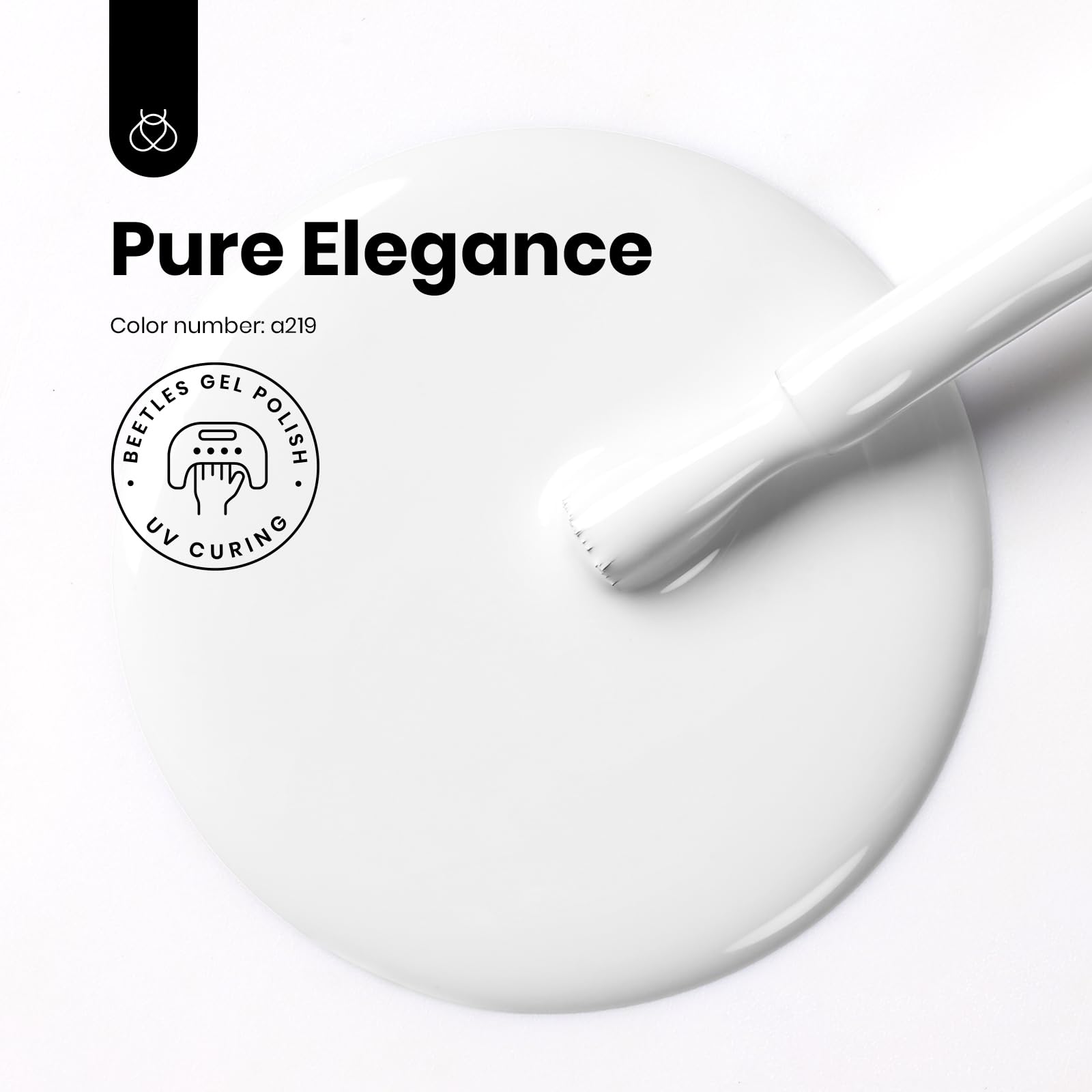 Beetles White Gel Nail Polish Kit - 15ml UV LED Soak Off Nail Gel for Home Salon & DIY Manicure | Pure Elegance Design, Gift for Women | Perfect for Nail Art, French Tips & Professional Nail Designs (1Pcs 0.5Oz Colorful Bottle)