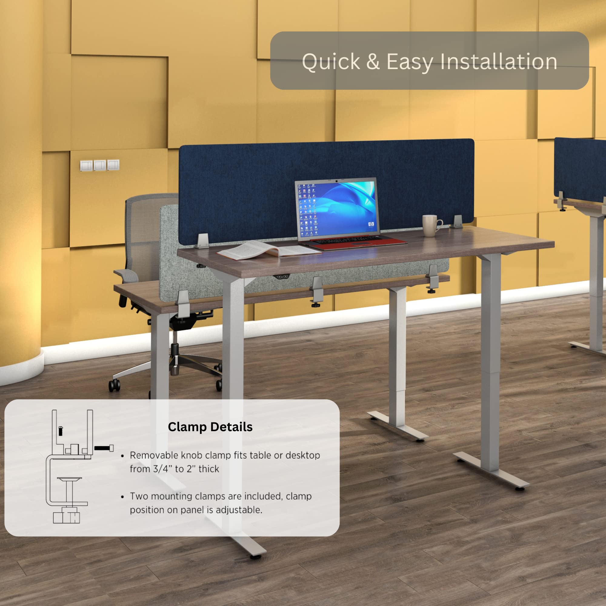 Soundproof Desk Divider Panel - 29