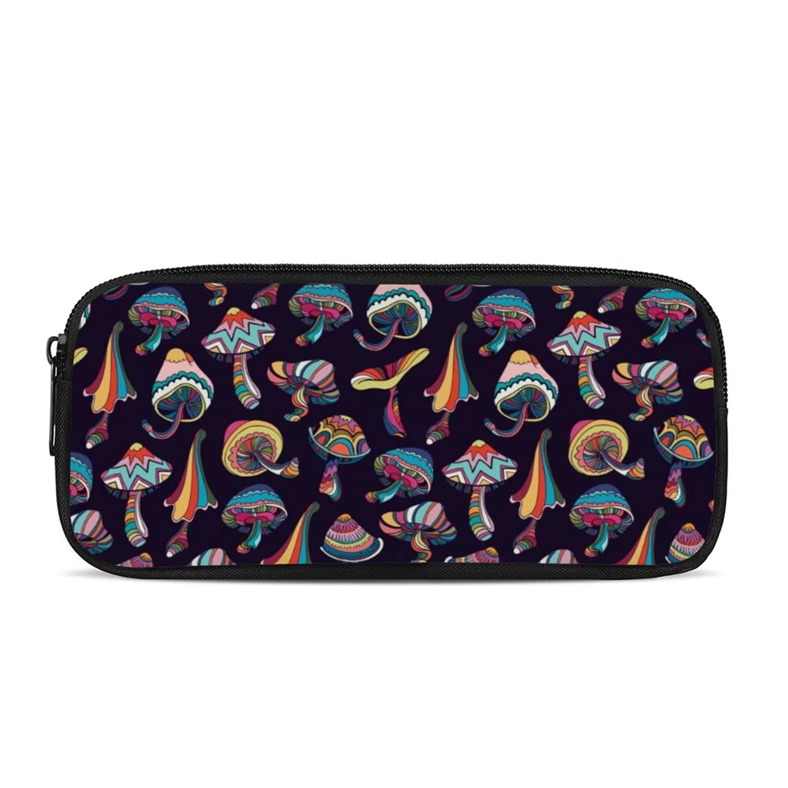 Funny Mushroom Pencil Case for Girls - Large Capacity Pen & Makeup Bag for School, Office