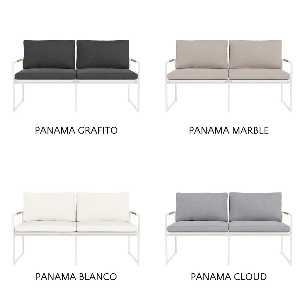 Premium Breeze Aluminum Outdoor 2-Seat Sofa Set - Patio Furniture for Garden, Poolside & Backyard Relaxation