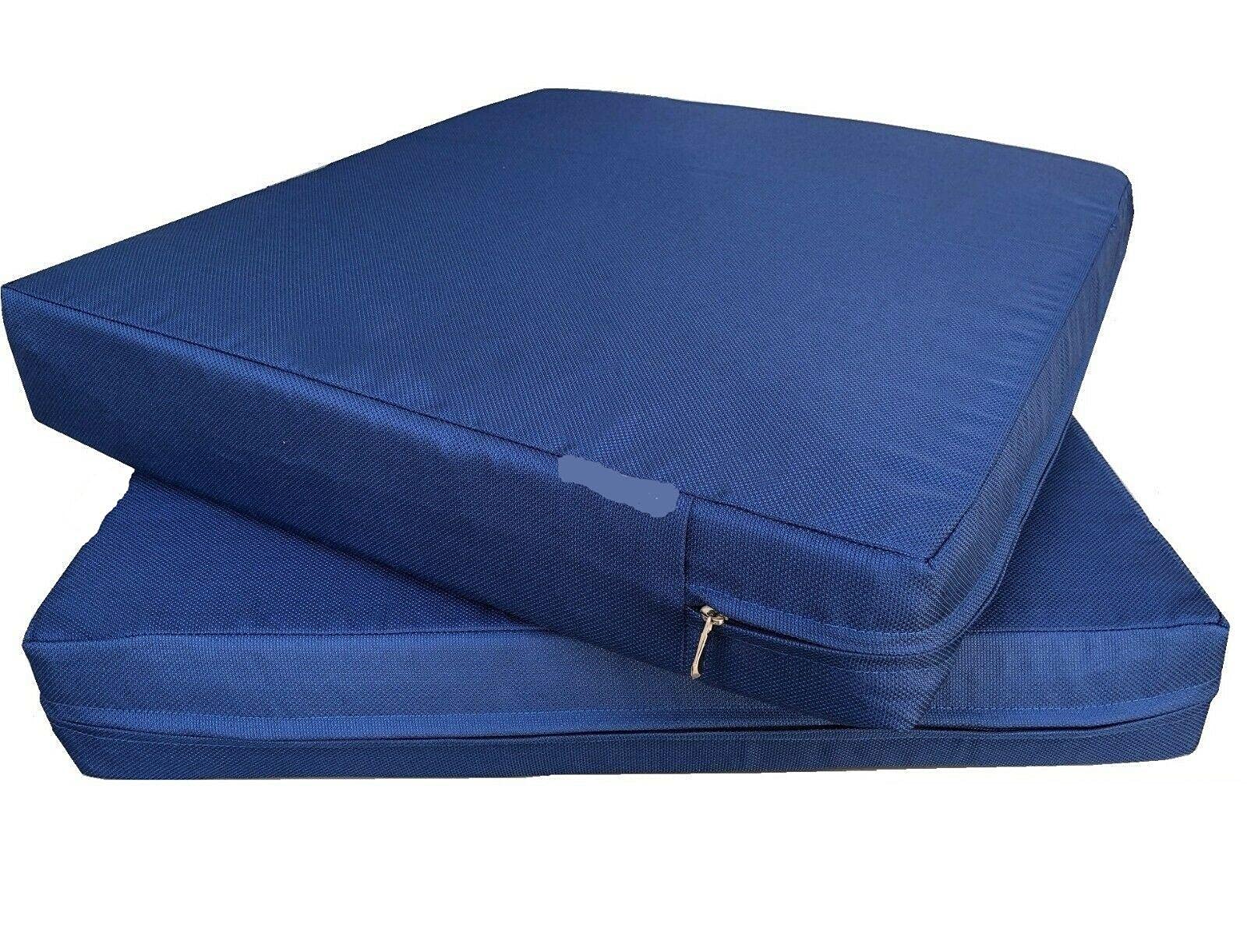 Premium 2-Pack Navy Blue Outdoor Deep Seat Chair Cushions - 24
