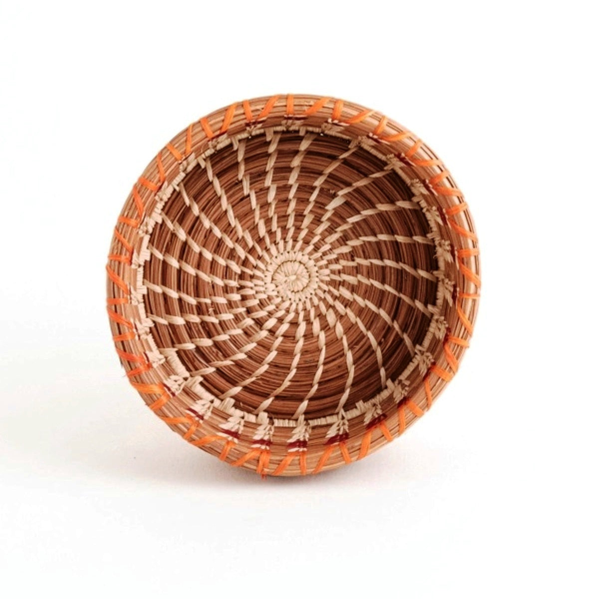 Handwoven Small Marisol Pine Needle Basket - Authentic Native American Craft for Home Decor & Gift Giving | Perfect for Jewelry Storage, Table Centerpiece, and Wall Display