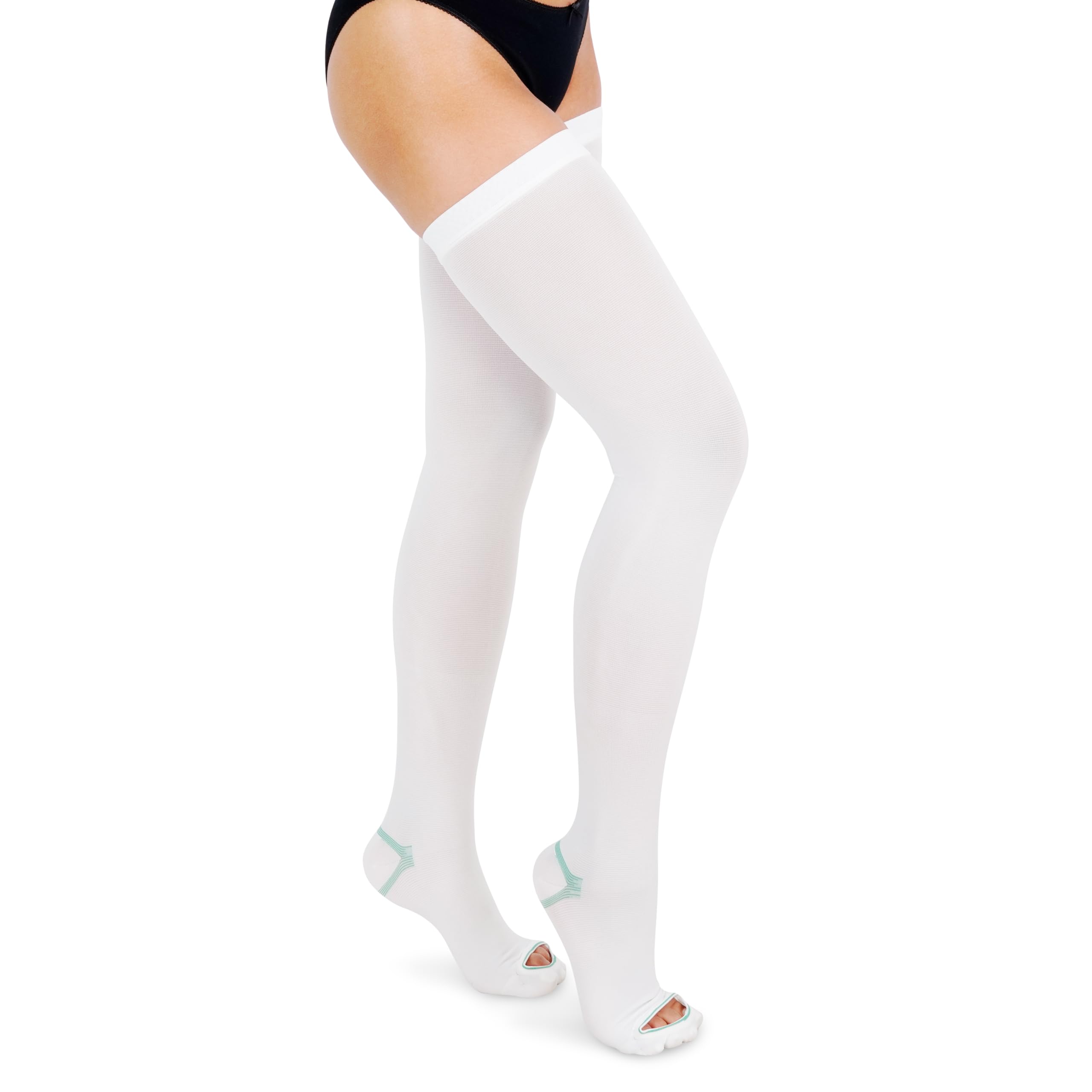 Anti-Embolism Compression Stockings 15-20 mmHg - Thigh High Unisex Medical Socks for Circulation & Swelling Relief - Perfect for Post-Surgery, Travel & Varicose Vein Support