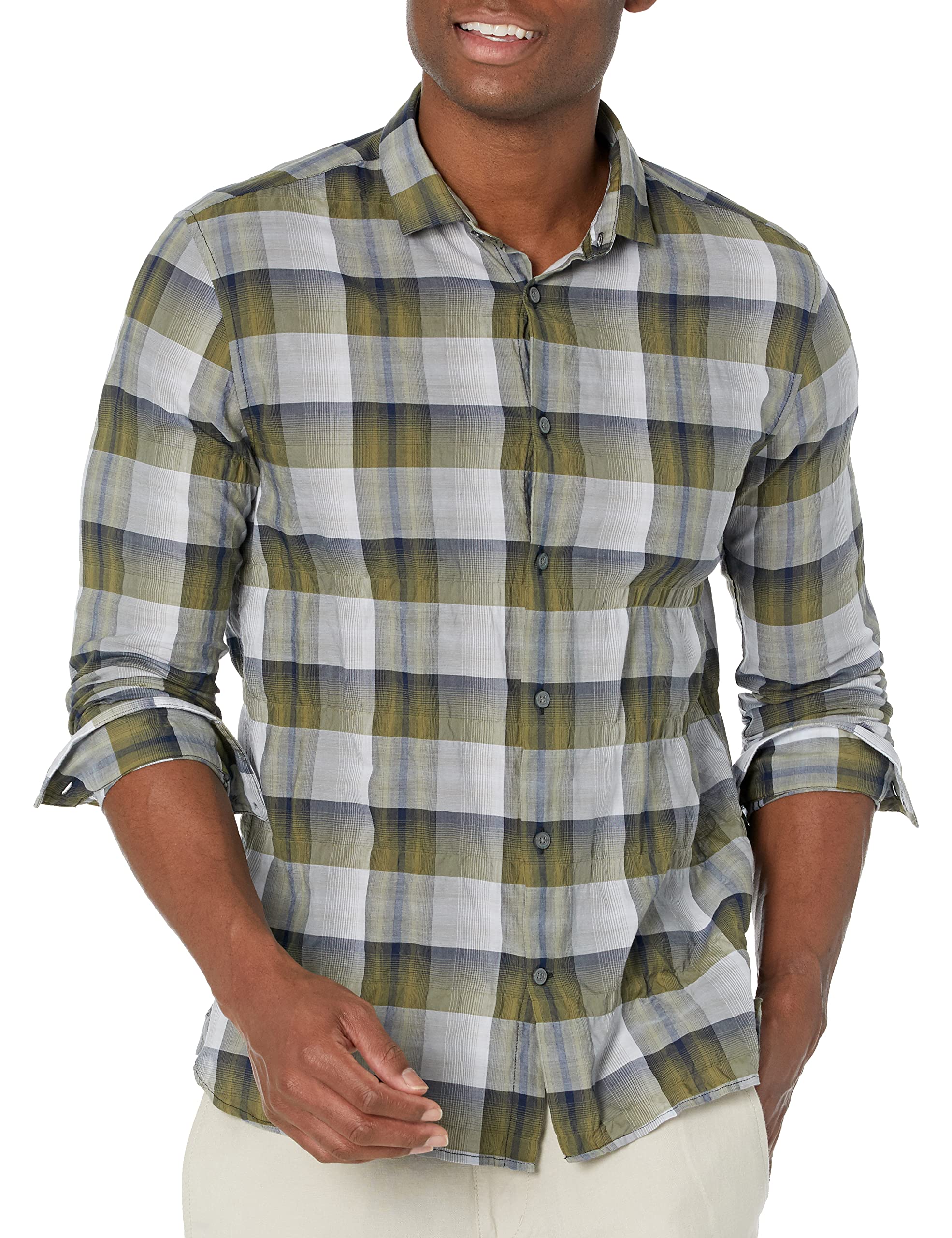 John Varvatos Men's Ross Button-Down Shirt - Casual & Formal Wear for Work, Parties & Everyday Style