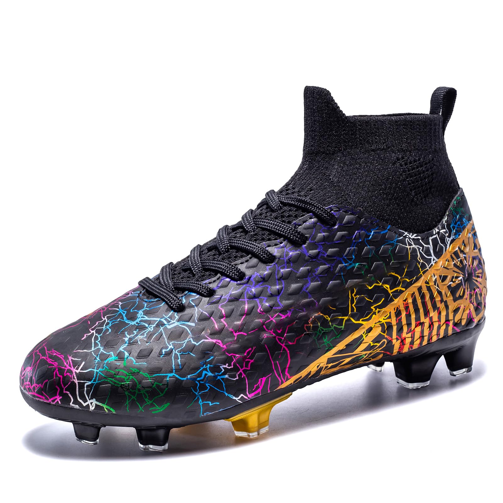 Men's & Women's Soccer Cleats - Lightweight High-Top Football Boots for Outdoor Training & Ground Athletic Performance | Perfect for Soccer Matches, Practice & Turf Games