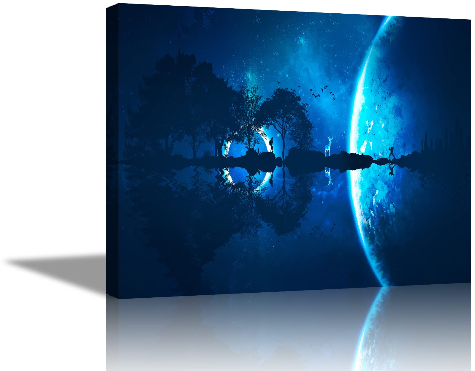 YOUHONG Guitar Tree Island Music Wall Art - 28''H x 40''W Canvas Poster for Home & Bedroom Decor - Perfect for Music Lovers, Living Room & Studio Wall Decoration
