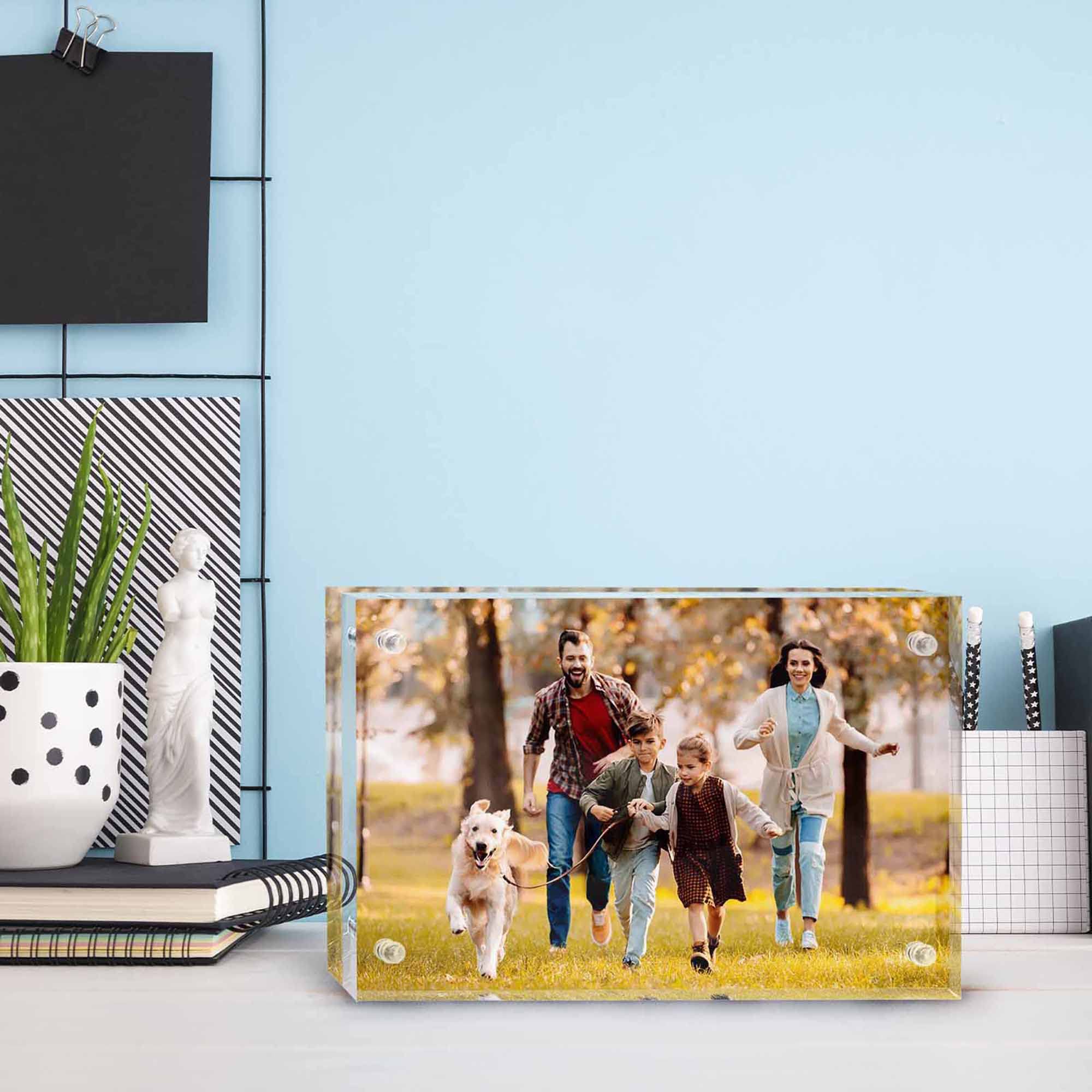 Custom 6x4 Acrylic Photo Frame - Double Sided Magnetic for Home & Gifts