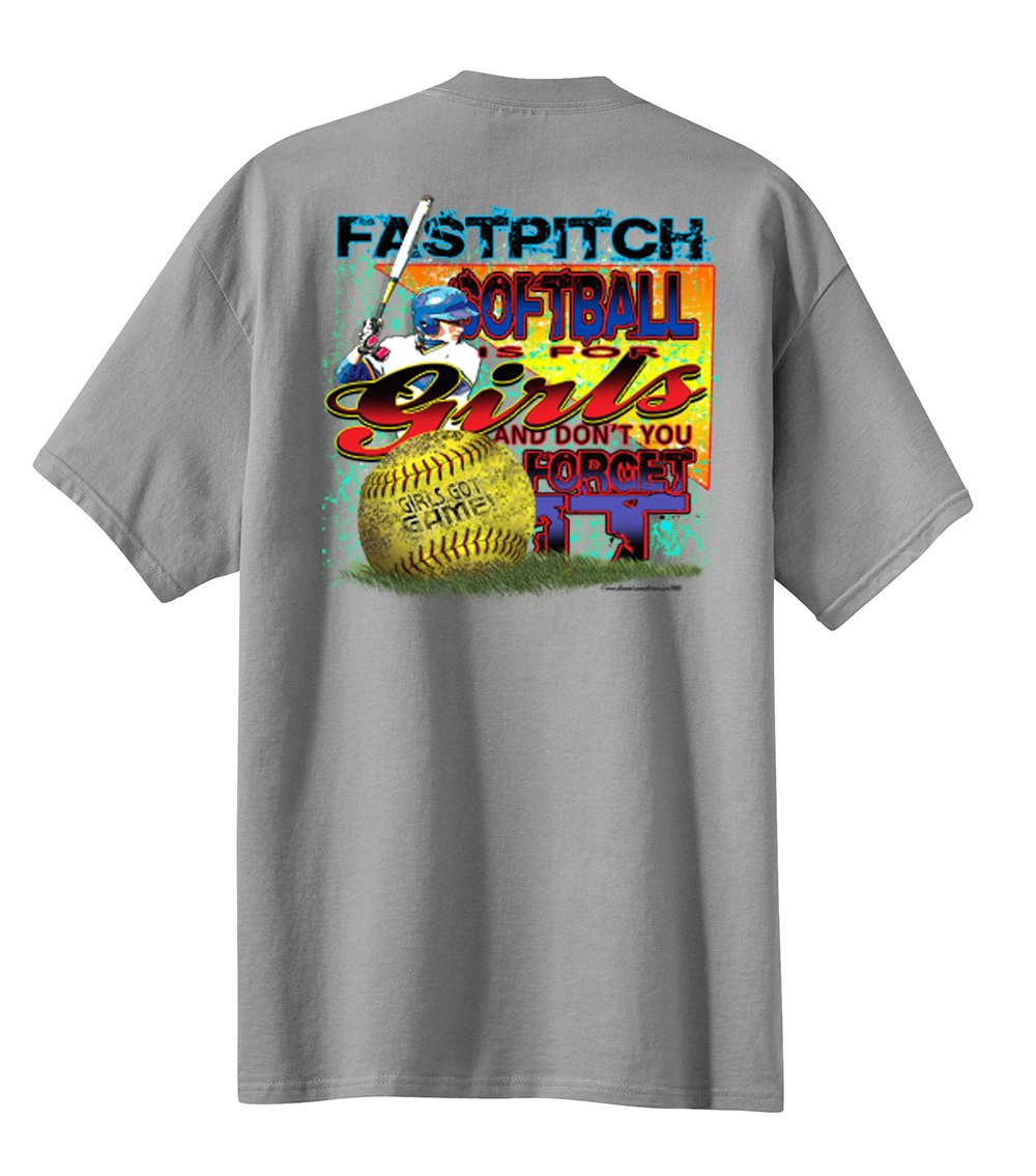 Fastpitch Softball T-Shirt for Girls - 'Fastpitch is for Girls Don't You Forget It' Tee - Perfect for Pitchers, Catchers & Slowpitch Players - Great for Games, Practice & Team Spirit