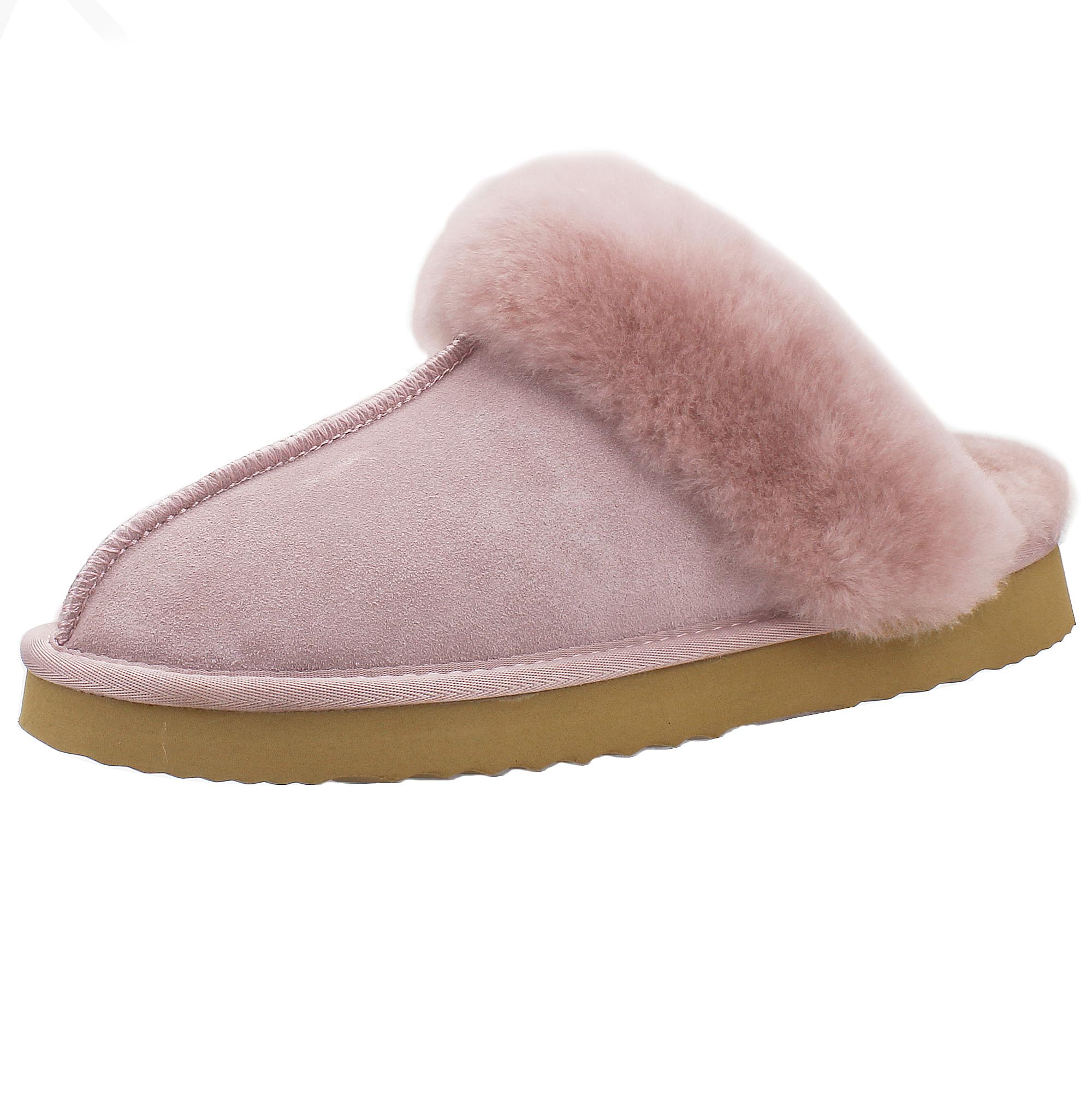 Women's Cozy Platform Slippers - Indoor/Outdoor Sheepskin Shearling Fuzzy House Shoes for Comfort & Warmth | Perfect for Home, Lounge, and Winter Wear