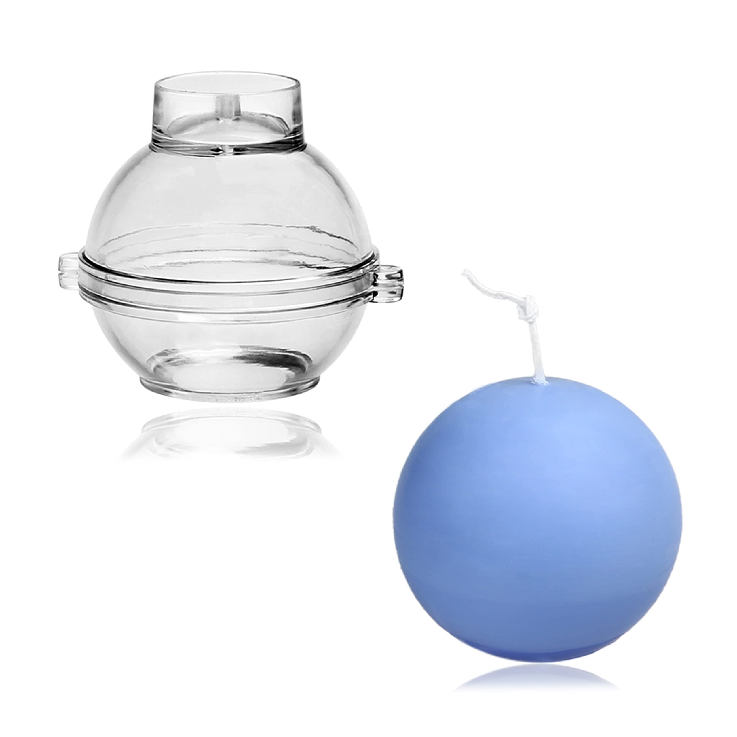 MILIVIXAY 2.95 Inch Sphere Candle Molds - Plastic Ball Molds for DIY Candle Making, Classic Round Candle Mold for Home Decor, Wedding Centerpieces & Holiday Crafts