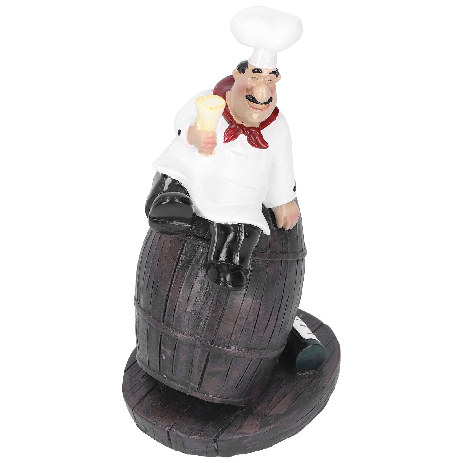 Hand-Painted Resin Chef Figurine - 7.2 Inch Kitchen Decor Statue, Miniature Cook Model for Home & Restaurant Display, Perfect Gift for Food Lovers (7.2 x 3.5 x 2.9 inches) - Ideal for Kitchen Countertops, Dining Room Shelves, and Culinary-Themed Party Decorations