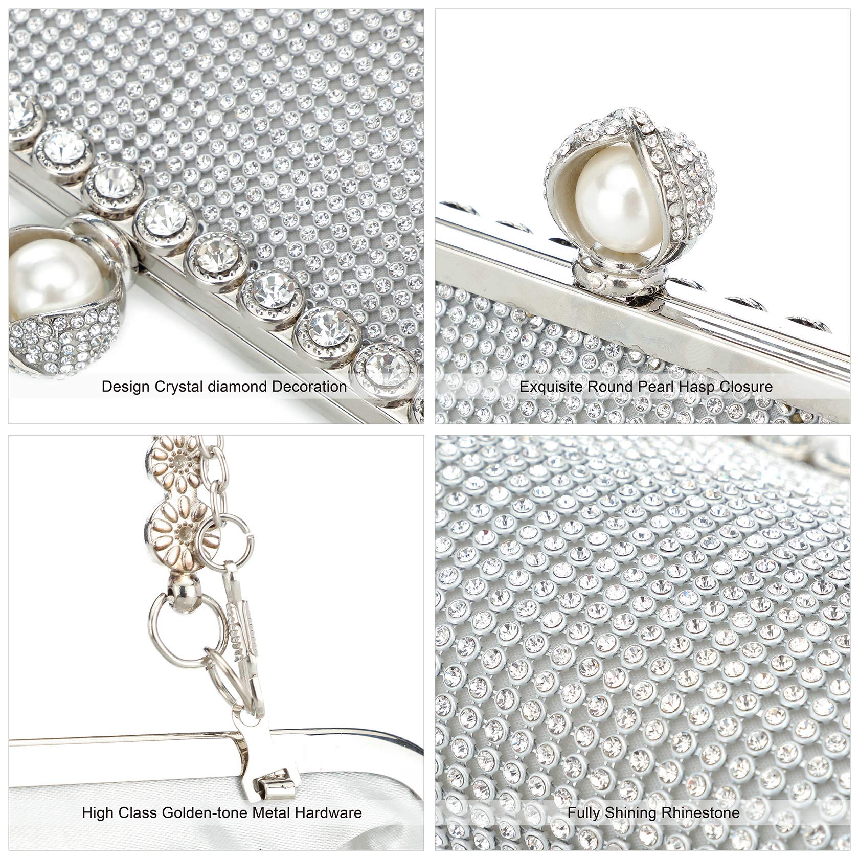 Mihawk Women's Evening Clutch Purses & Handbags - Elegant Wristlet Bags for Parties, Weddings & Special Occasions