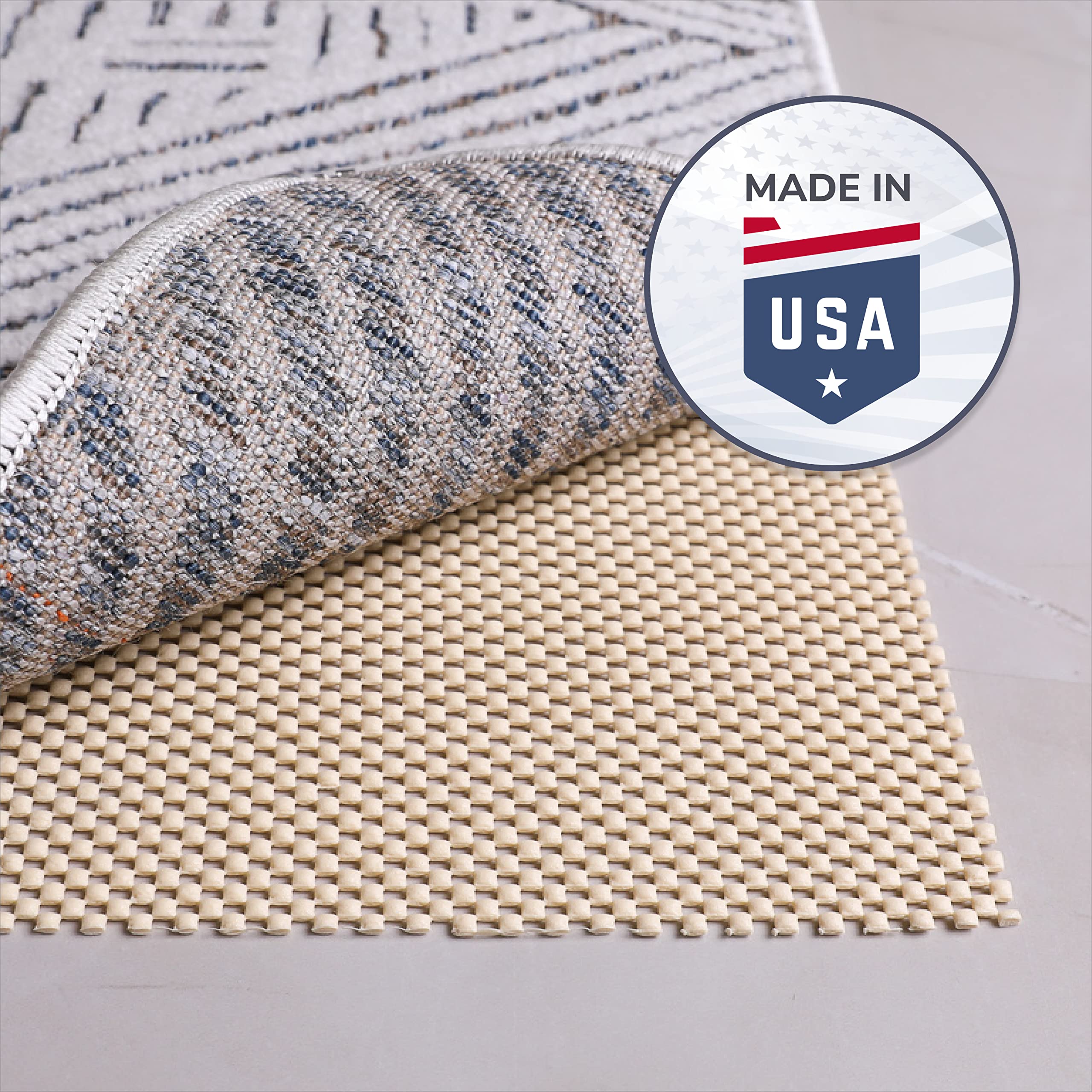 Slip-Stop Super Grip Non-Slip Rug Pad 9x12 ft - USA-Made Outdoor Rug Gripper for Hardwood Floors & Decks - Prevents Rugs from Sliding on Patio, Porch & High Traffic Areas